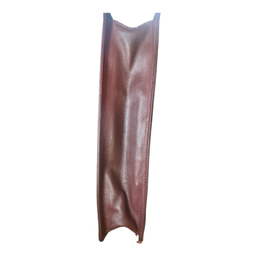 Vintage Must de‎ Cartier Burgundy Calfskin Leather Clutch w/ Gold Chain & COA - Picture 9 of 16